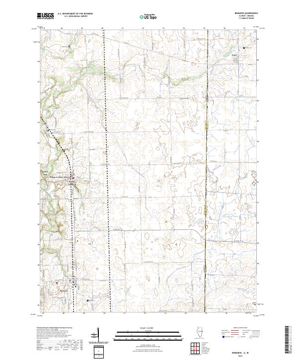 Bismarck, IL-IN — USGS 7.5-minute topo (2024)