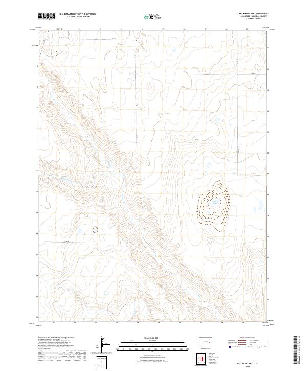 Beckman Lake, CO — USGS 7.5-minute topo (2022)