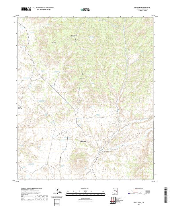 Cedar Creek, AZ — USGS 7.5-minute topo (2021)
