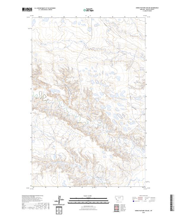 Horse Pasture Coulee, MT — USGS 7.5-minute topo (2024)