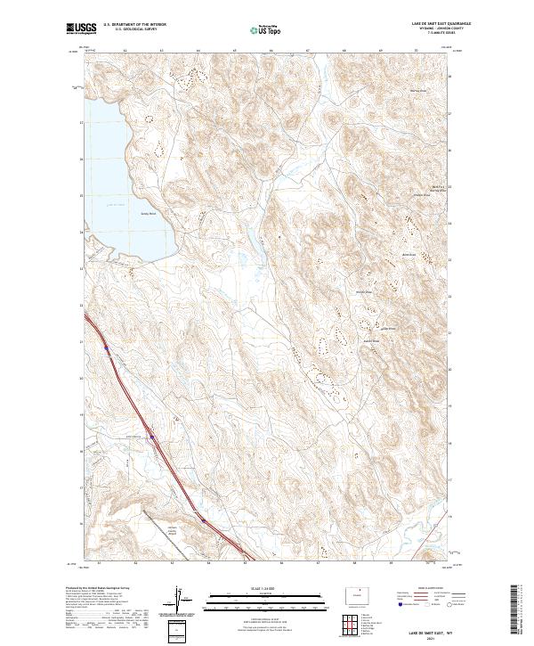 Lake De Smet East, WY — USGS 7.5-minute topo (2021)