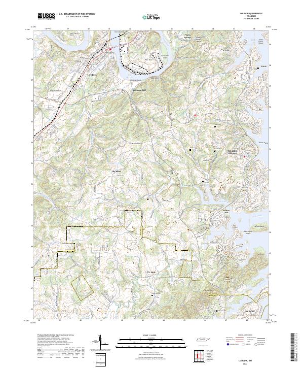 Loudon, TN — USGS 7.5-minute topo (2022)