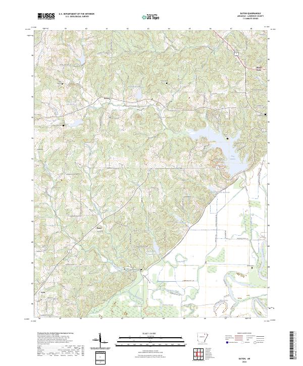 Eaton, AR — USGS 7.5-minute topo (2024)
