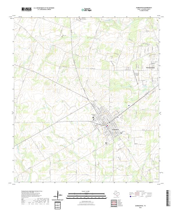 Jourdanton, TX — USGS 7.5-minute topo (2022)