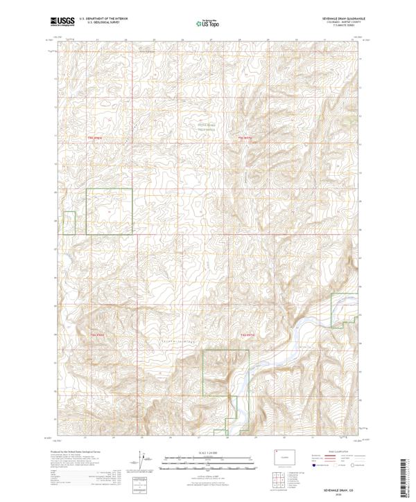 Sevenmile Draw, CO — USGS 7.5-minute topo (2026)