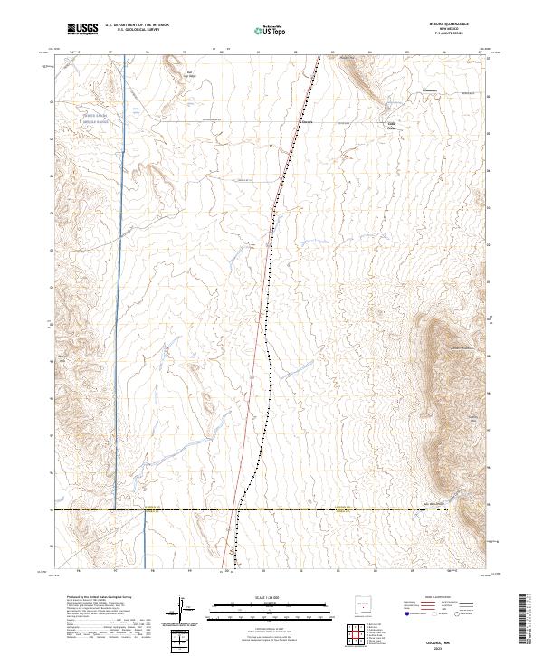 Oscura, NM — USGS 7.5-minute topo (2023)