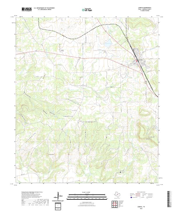 Lometa, TX — USGS 7.5-minute topo (2022)