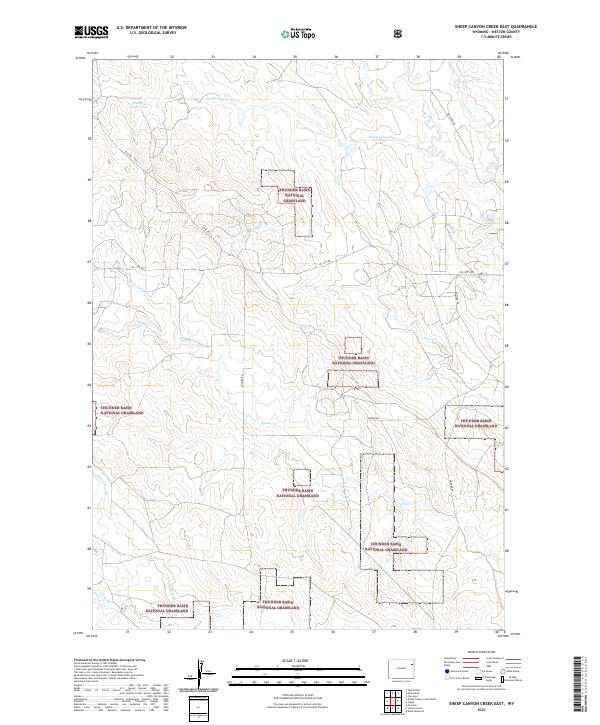 Sheep Canyon Creek East, WY — USGS 7.5-minute topo (2021)