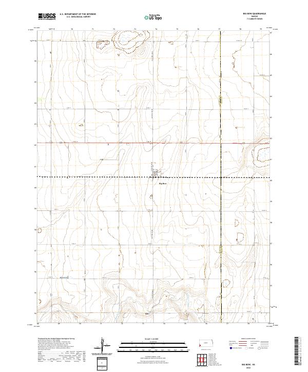 Big Bow, KS — USGS 7.5-minute topo (2022)