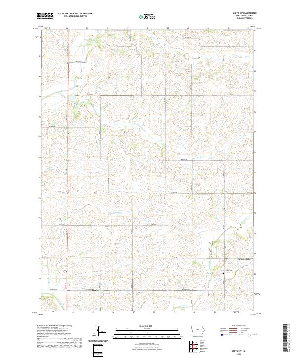 Anita SW, IA — USGS 7.5-minute topo (2022)
