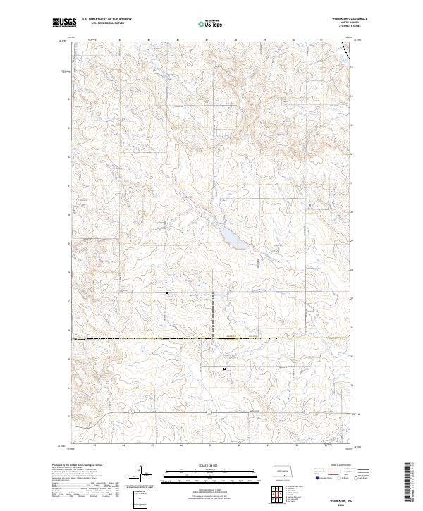 Wishek SW, ND — USGS 7.5-minute topo (2024)