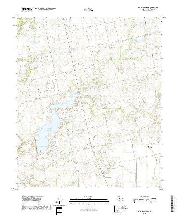 Colorado City SE, TX — USGS 7.5-minute topo (2022)