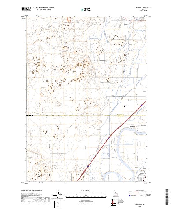 Woodville, ID — USGS 7.5-minute topo (2024)