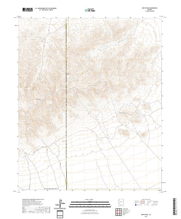Smith Peak, AZ — USGS 7.5-minute topo (2021)