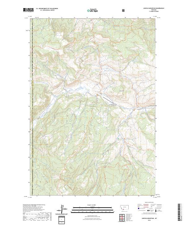 Lincoln Mountain, MT — USGS 7.5-minute topo (2024)