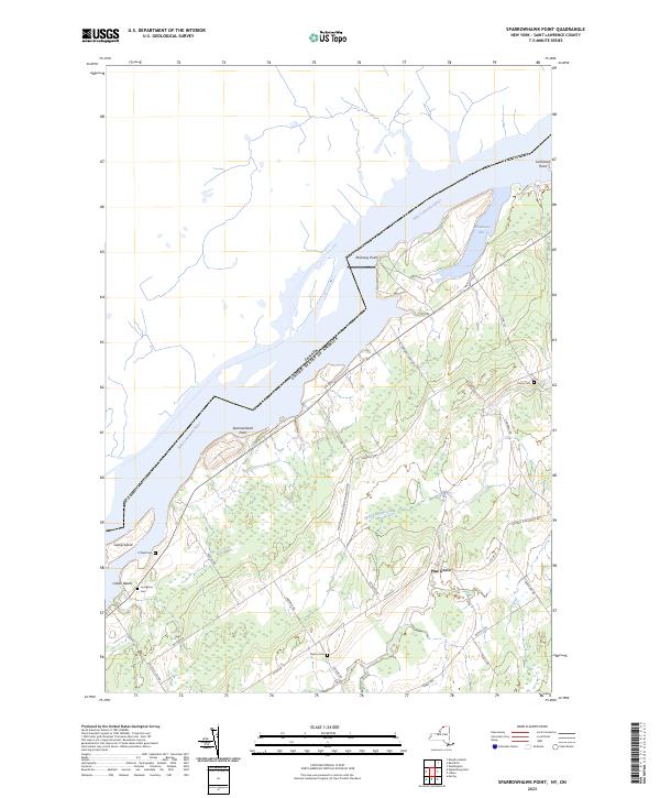 Sparrowhawk Point, NY-ON — USGS 7.5-minute topo (2023)