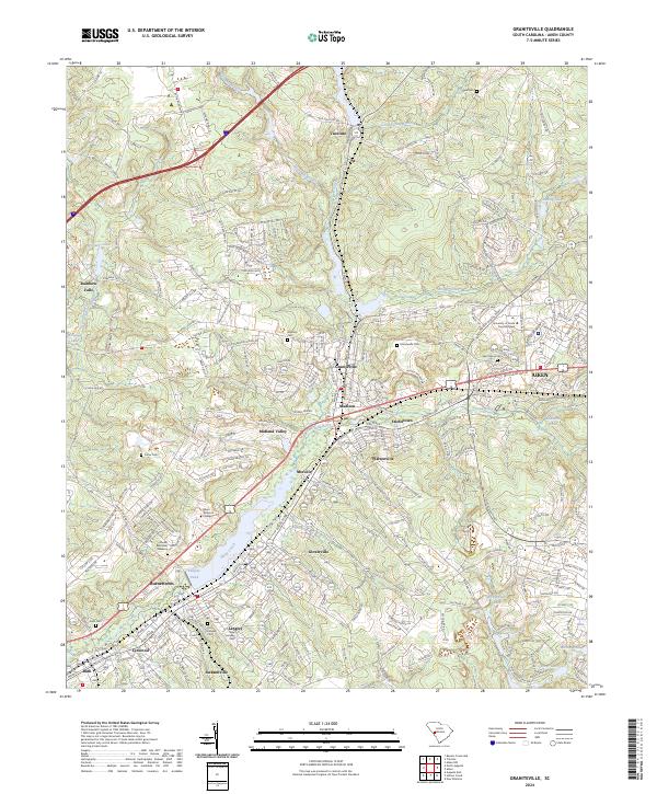 Graniteville, SC — USGS 7.5-minute topo (2024)