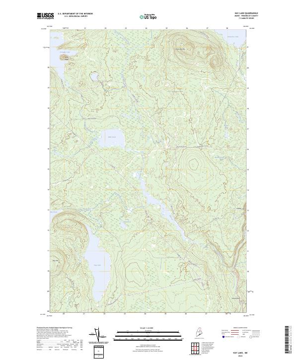 Hay Lake, ME — USGS 7.5-minute topo (2024)