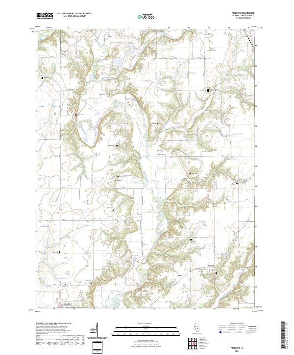 Fancher, IL — USGS 7.5-minute topo (2024)