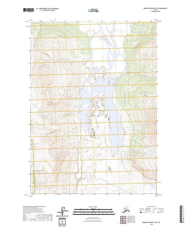 Bering Glacier D-5 SW, AK — USGS 7.5-minute topo (2024)