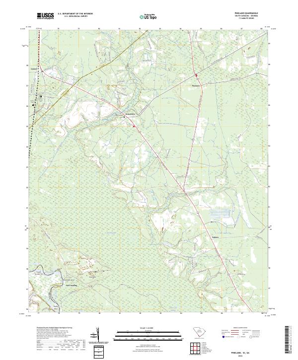 Pineland, SC-GA — USGS 7.5-minute topo (2024)