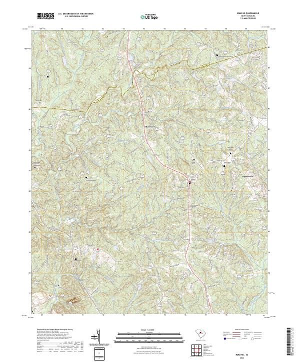 Irmo NE, SC — USGS 7.5-minute topo (2024)