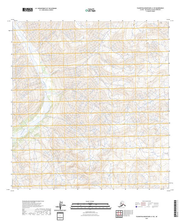 Talkeetna Mountains A-3 SE, AK — USGS 7.5-minute topo (2023)