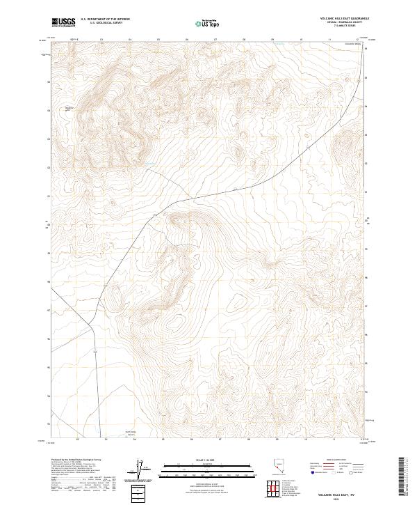 Volcanic Hills East, NV — USGS 7.5-minute topo (2021)