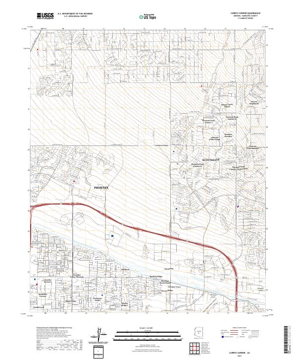 Currys Corner, AZ — USGS 7.5-minute topo (2021)