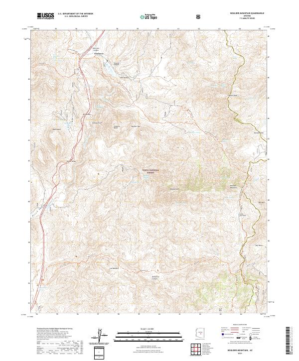 Boulder Mountain, AZ — USGS 7.5-minute topo (2021)
