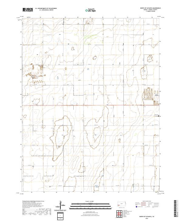 North of Satanta, KS — USGS 7.5-minute topo (2022)