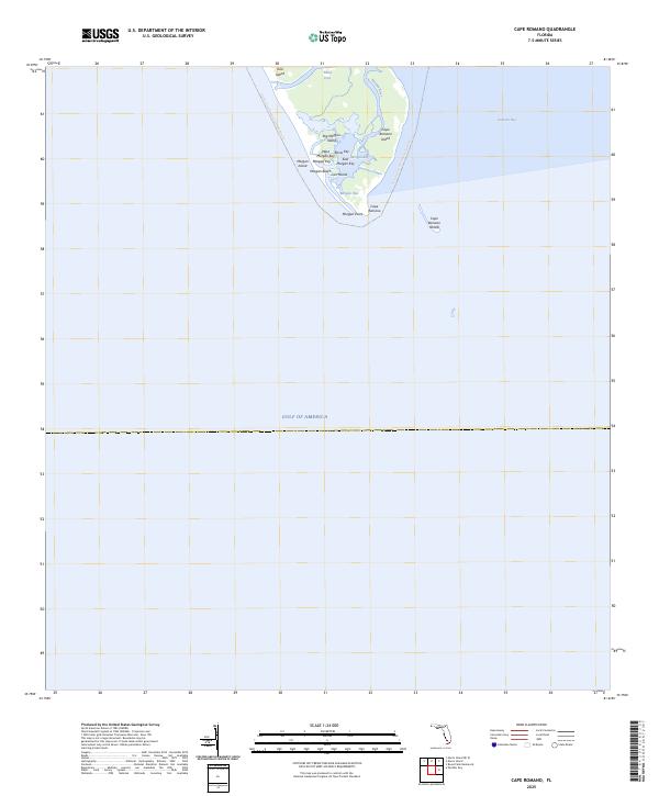 Cape Romano, FL — USGS 7.5-minute topo (2025)