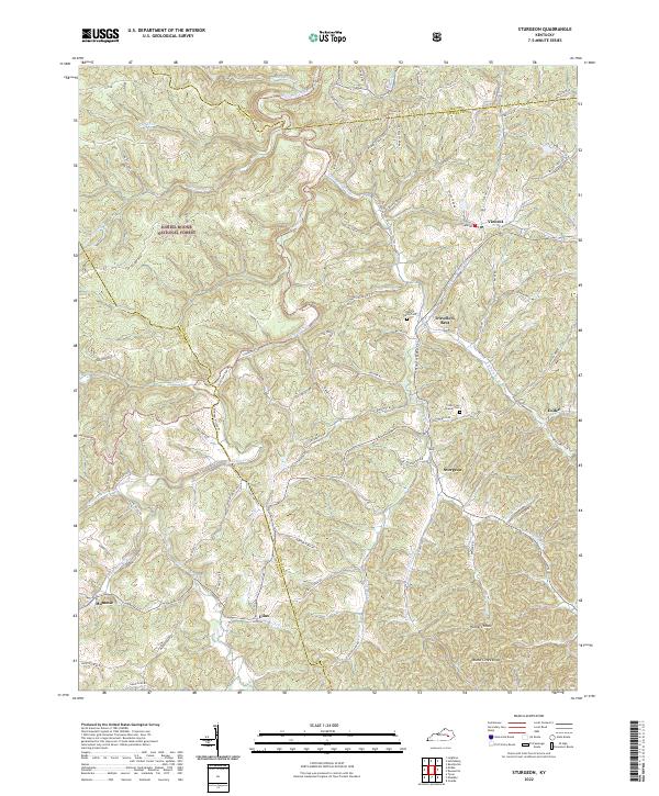 Sturgeon, KY — USGS 7.5-minute topo (2022)
