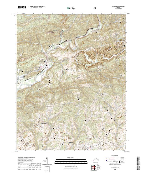 Dungannon, VA — USGS 7.5-minute topo (2022)