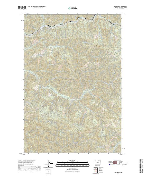 Cook Creek, OR — USGS 7.5-minute topo (2023)