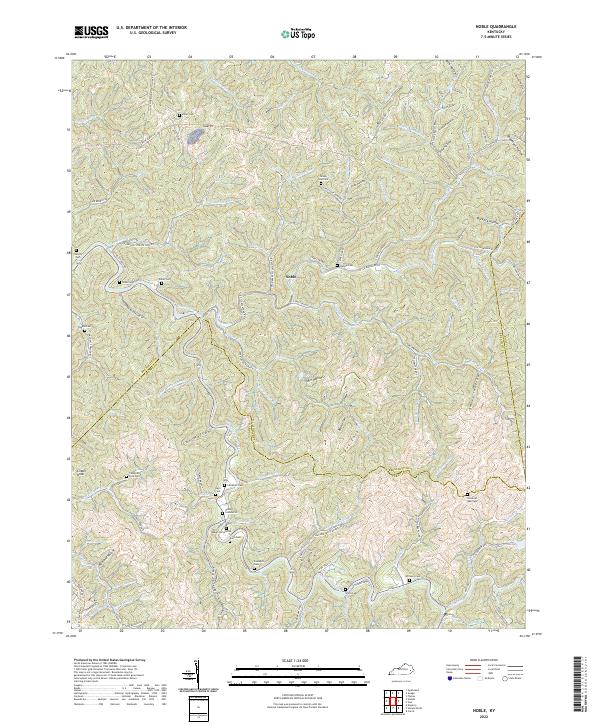 Noble, KY — USGS 7.5-minute topo (2022)