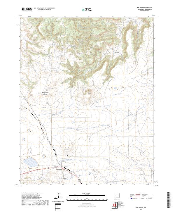 Des Moines, NM — USGS 7.5-minute topo (2023)
