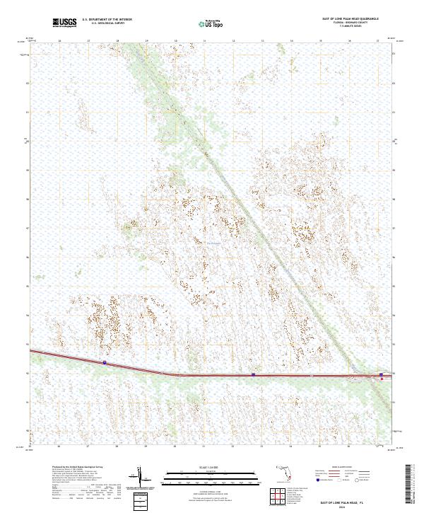 East of Lone Palm Head, FL — USGS 7.5-minute topo (2024)