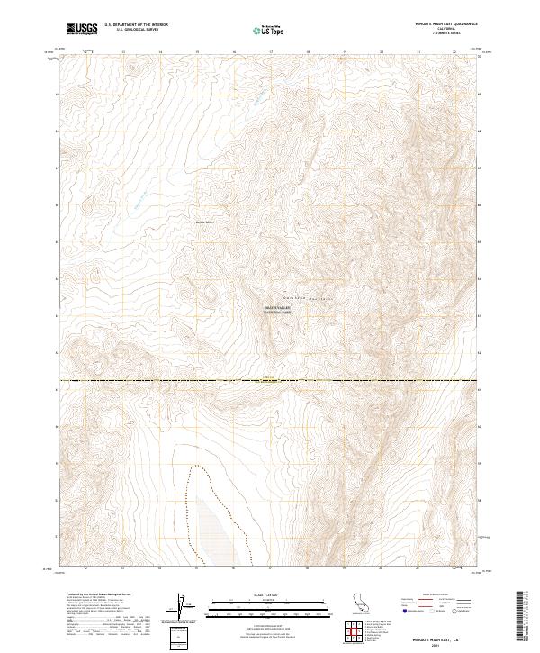Wingate Wash East, CA — USGS 7.5-minute topo (2021)