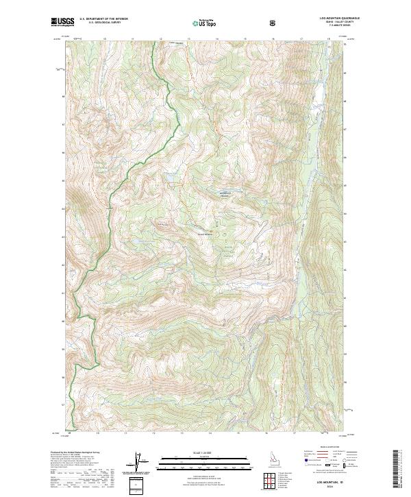 Log Mountain, ID — USGS 7.5-minute topo (2024)