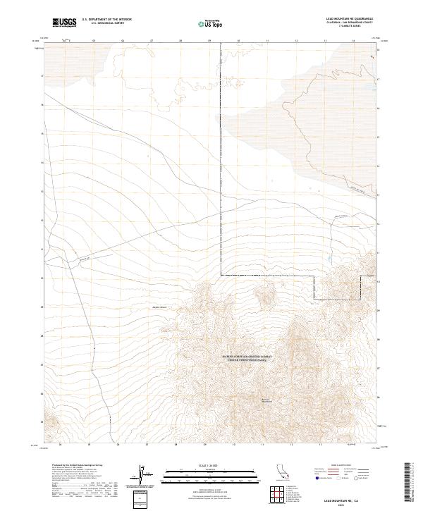 Lead Mountain NE, CA — USGS 7.5-minute topo (2021)