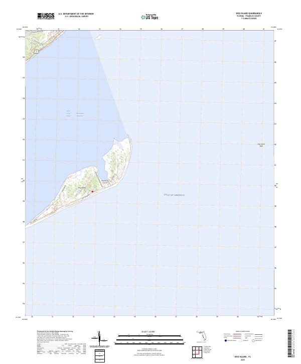 Dog Island, FL — USGS 7.5-minute topo (2025)