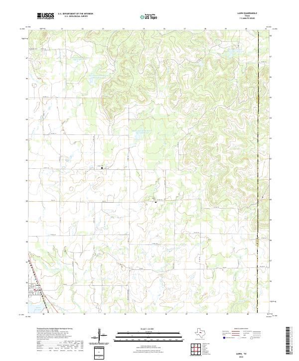 Lawn, TX — USGS 7.5-minute topo (2022)