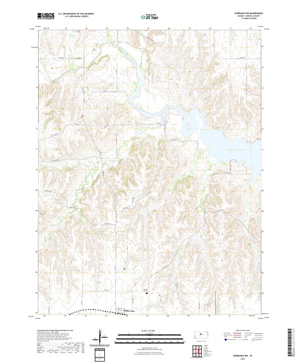 Dorrance NW, KS — USGS 7.5-minute topo (2022)