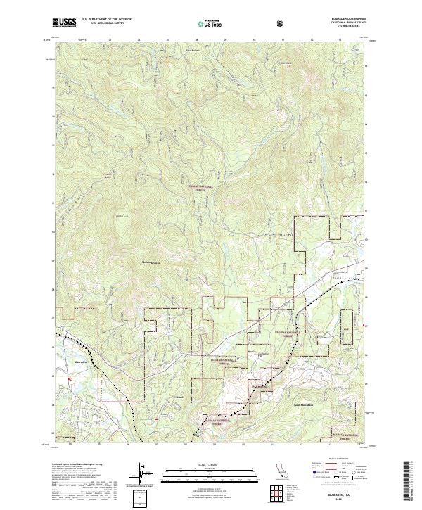 Blairsden, CA — USGS 7.5-minute topo (2022)