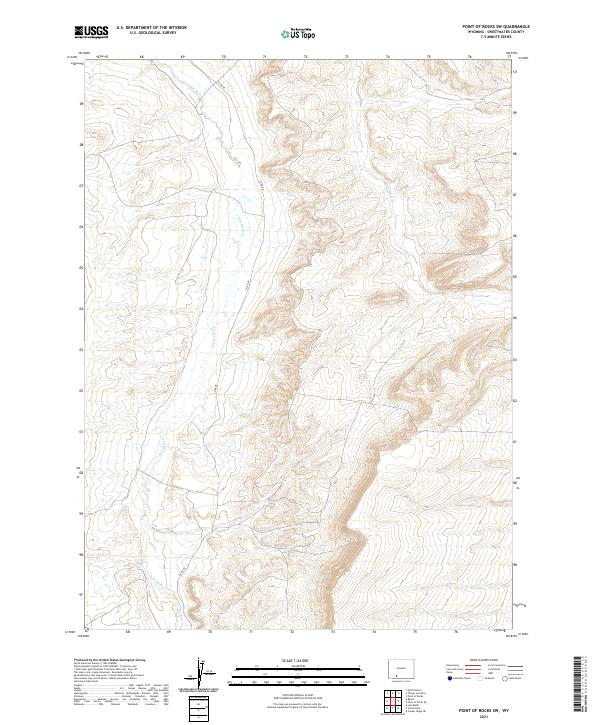 Point of Rocks SW, WY — USGS 7.5-minute topo (2021)
