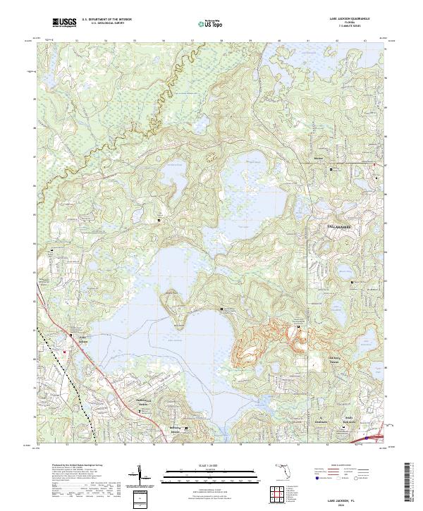 Lake Jackson, FL — USGS 7.5-minute topo (2024)
