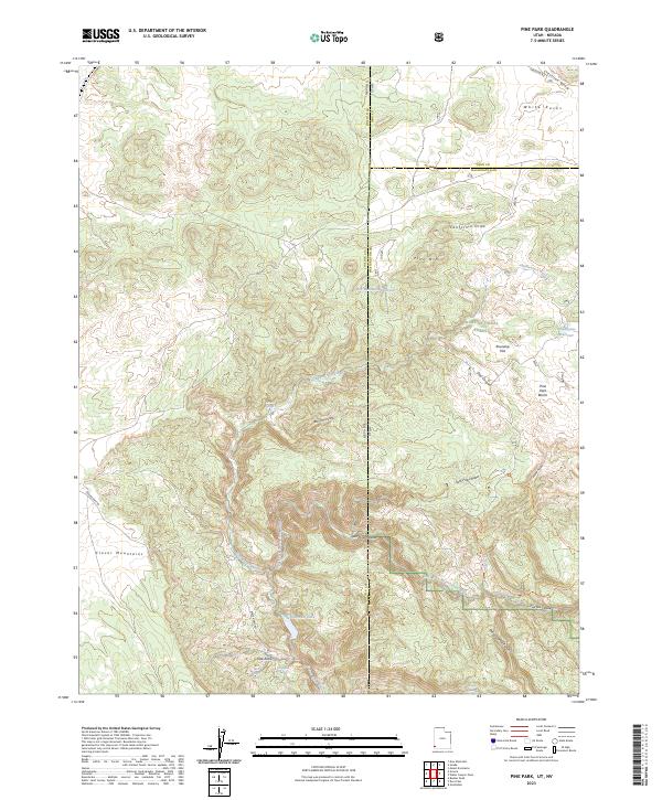 Pine Park, UT-NV — USGS 7.5-minute topo (2023)