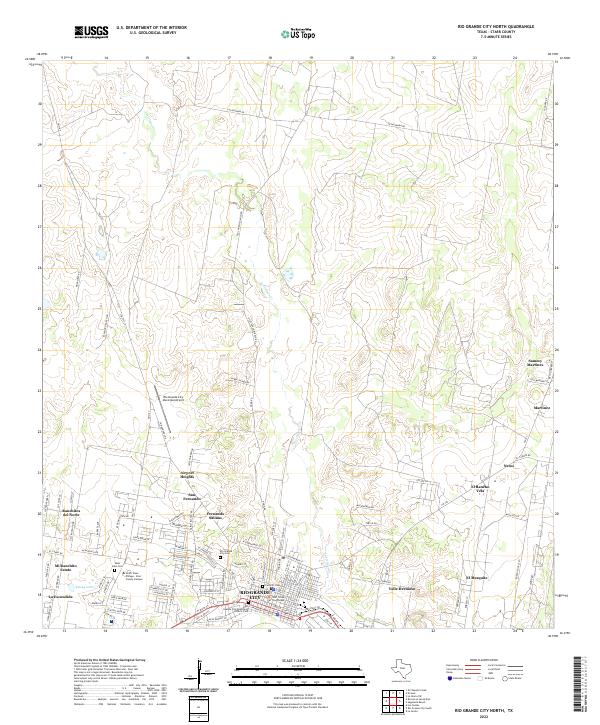 Rio Grande City North, TX — USGS 7.5-minute topo (2022)