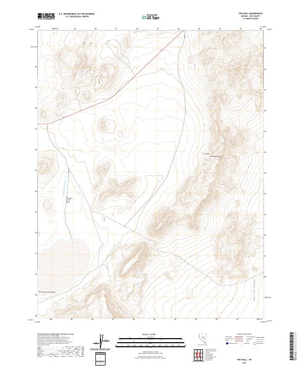 The Wall, NV — USGS 7.5-minute topo (2021)